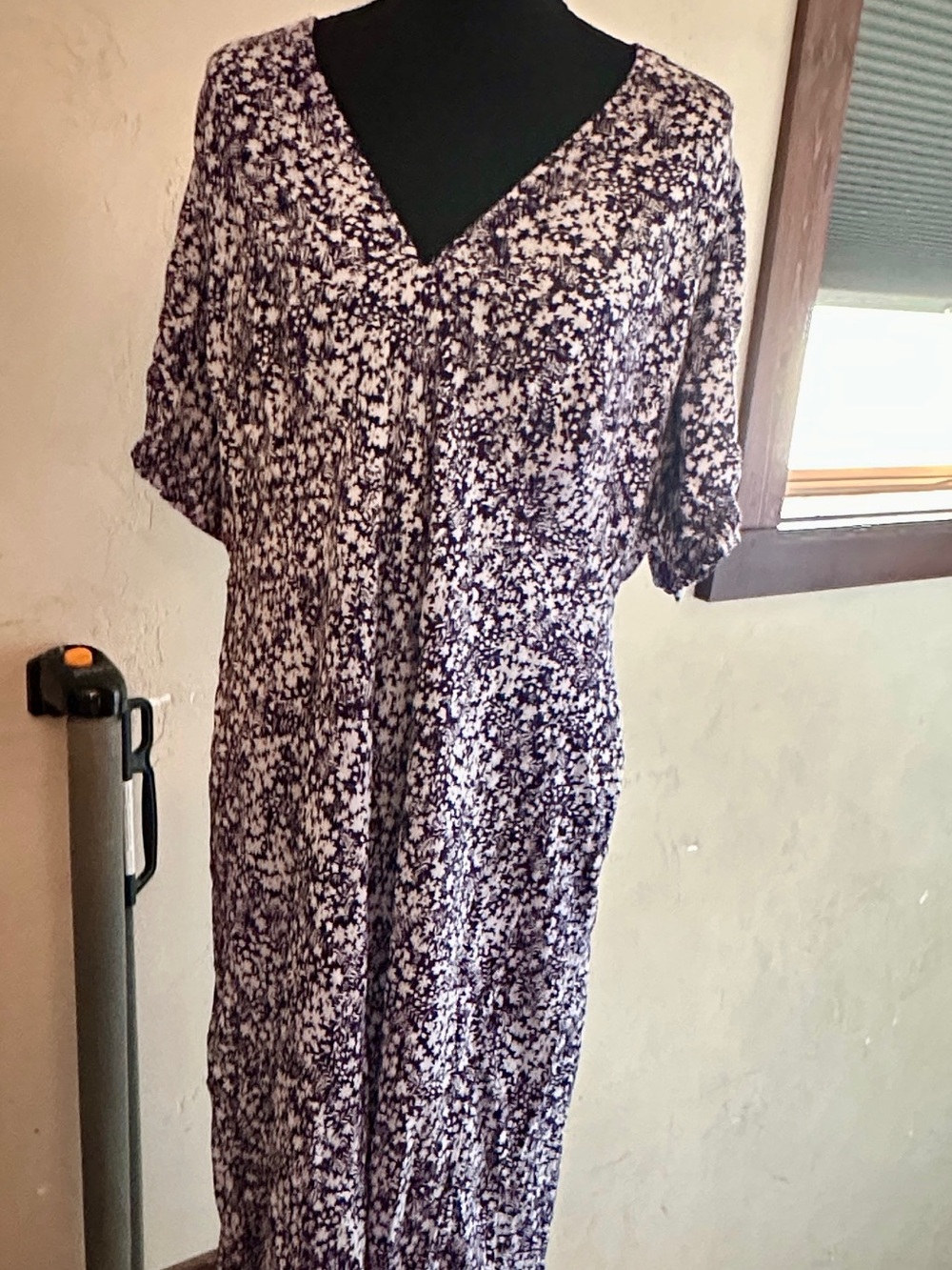 Purple Floral V-Neck Women’s Dress
